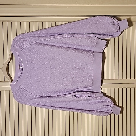 Free People Found My Friend Lavender Boucle Knit Oversized Sweater Size Small - Picture 3 of 6